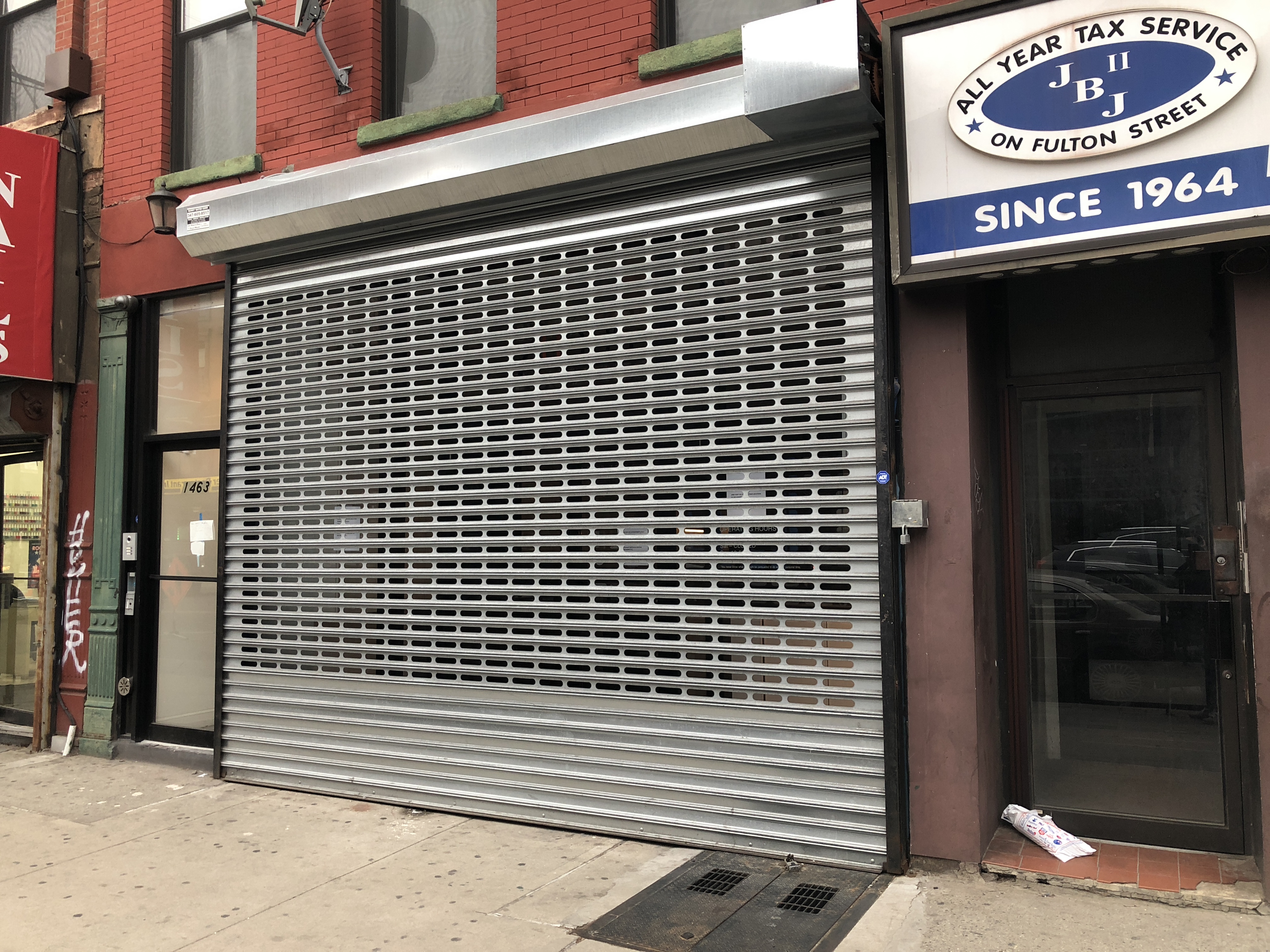 Security gate storefront